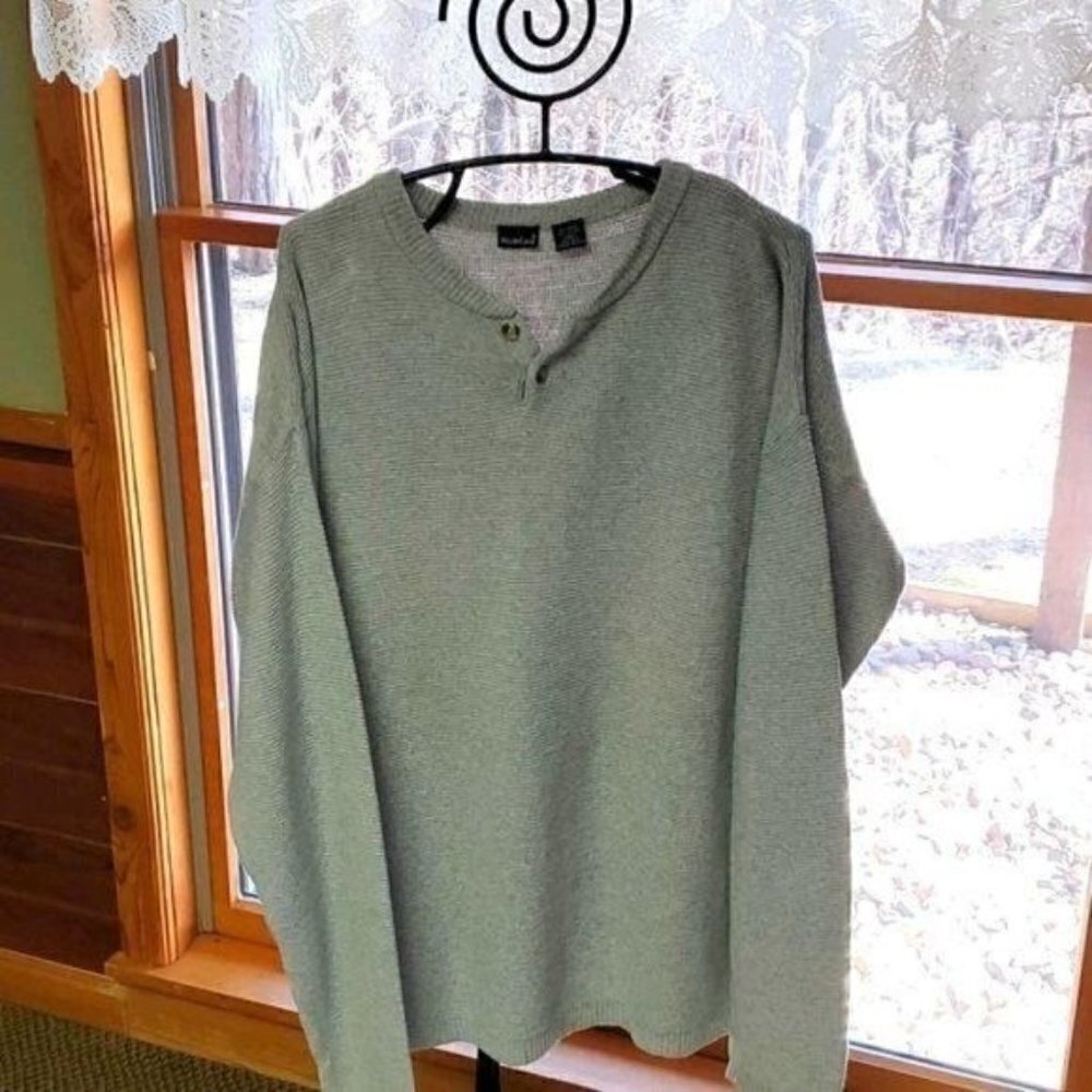 NorthCrest Buttoned‎ Neck Long Sleeve Sz. XXLT (50-52) Sweater